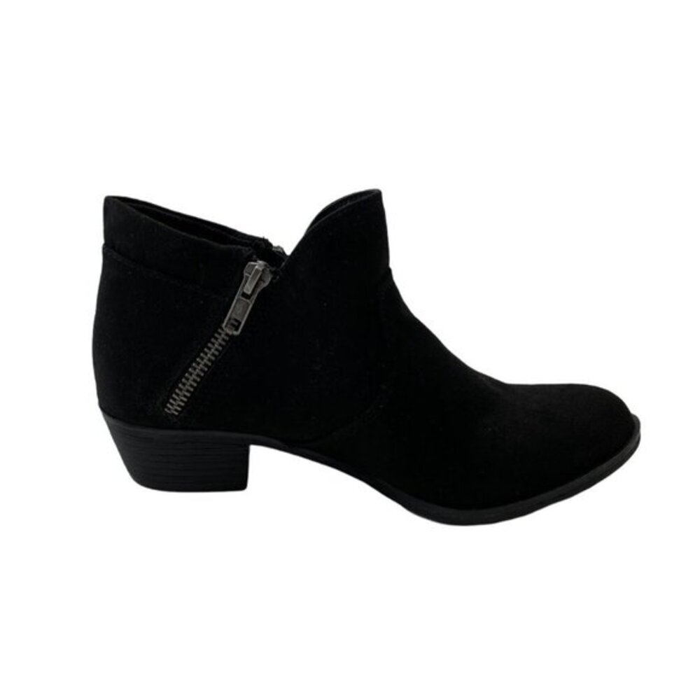 American Rag Abby Ankle Booties Shoes Women's 6 Black Faux-Leather Zipper NEW‎